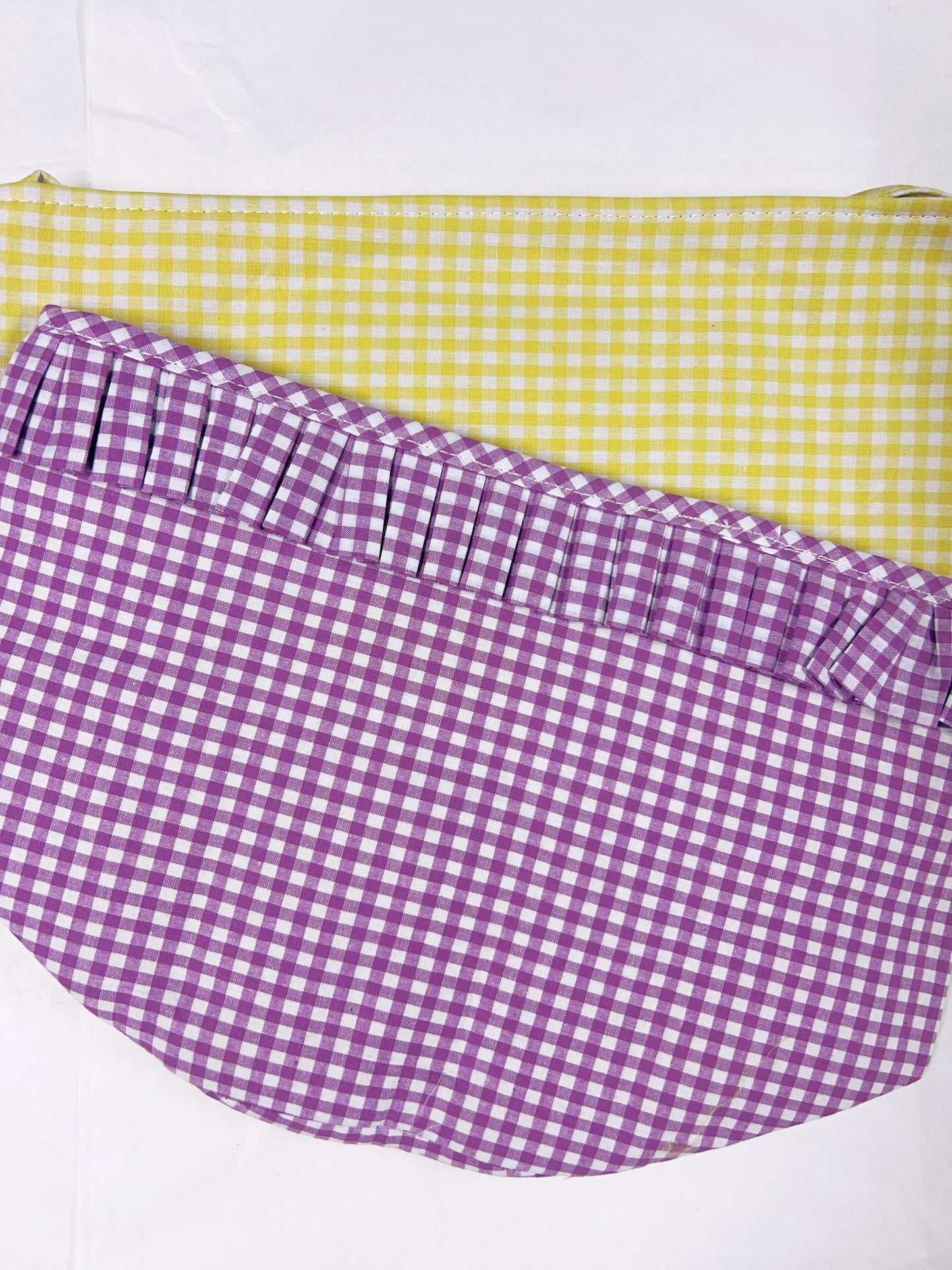 Personalised Embroidered Checkered Bag