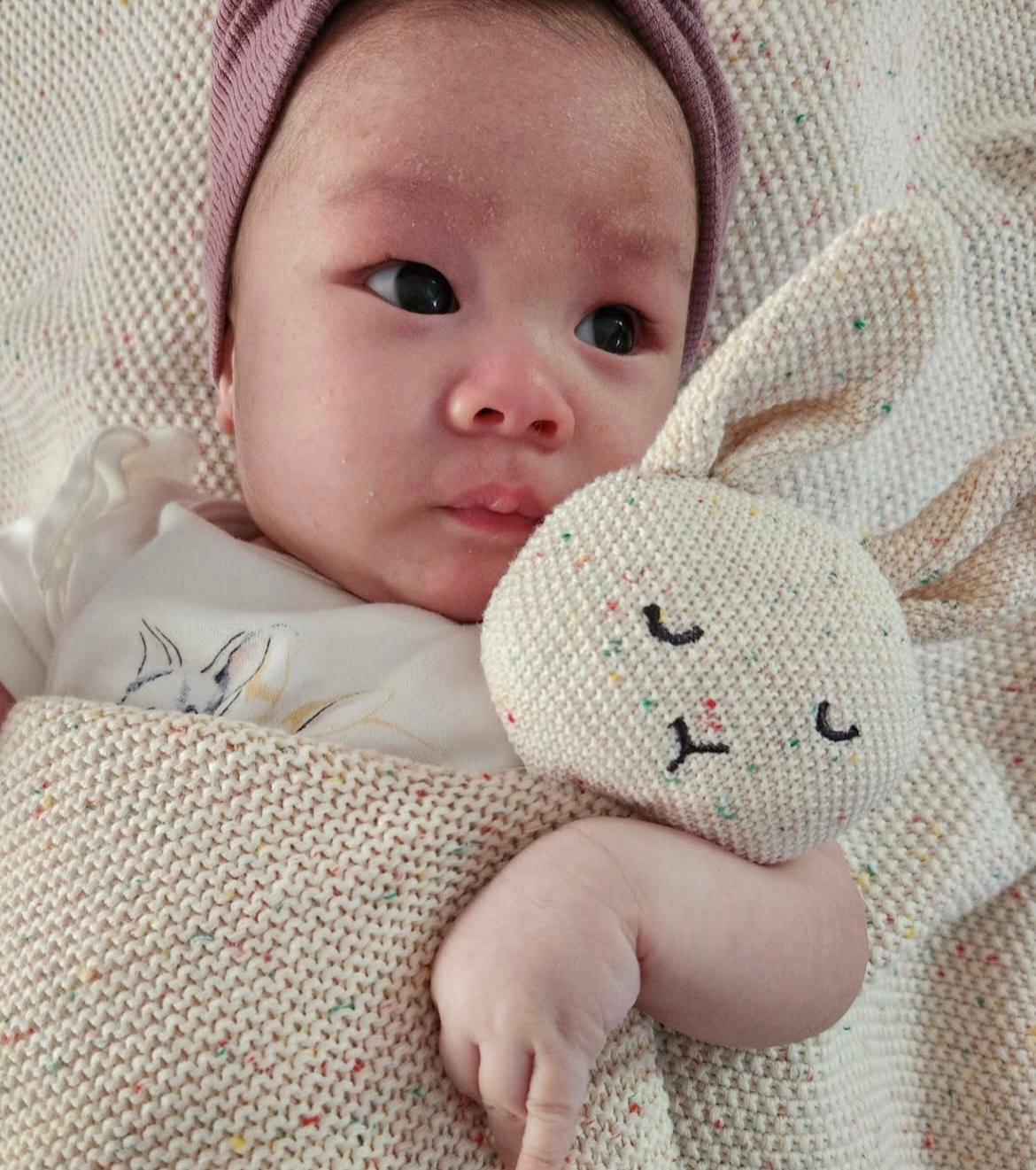 Personalised Embroidered Bunny Comforter