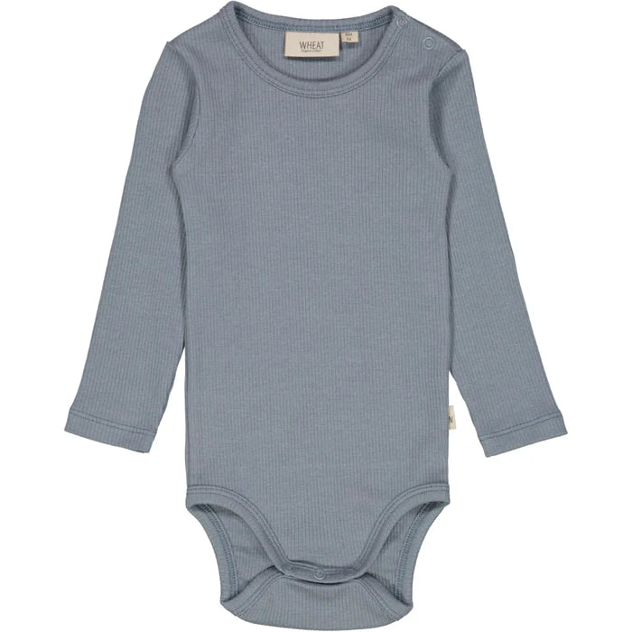 Rib Long Sleeve Stormy Weather Bodysuit - Little Hero Kids
