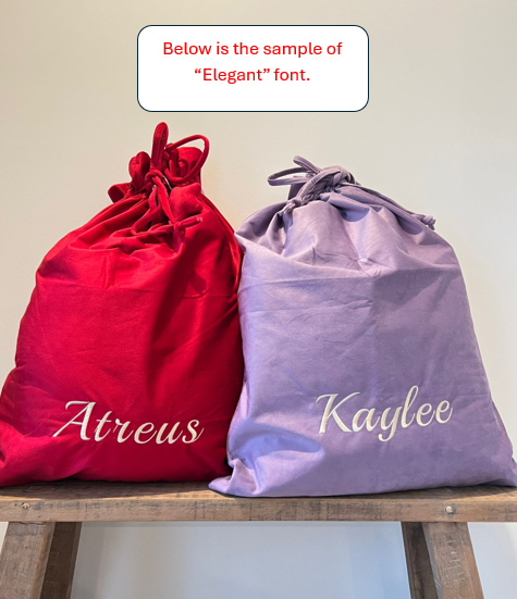 Personalised Embroidered Velvet Christmas Sack