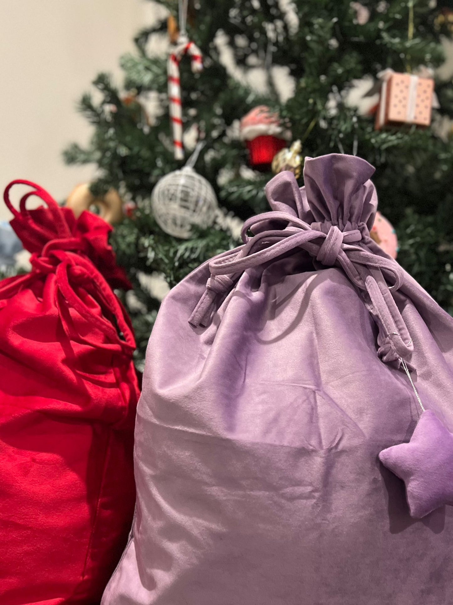 Personalised Embroidered Velvet Christmas Sack