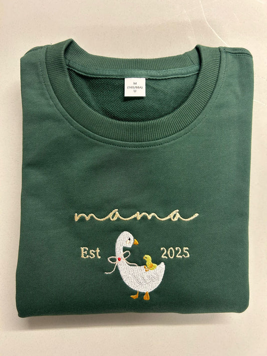 Personalised Mama Est Year Sweatshirt – Gift for New or Expecting Mums