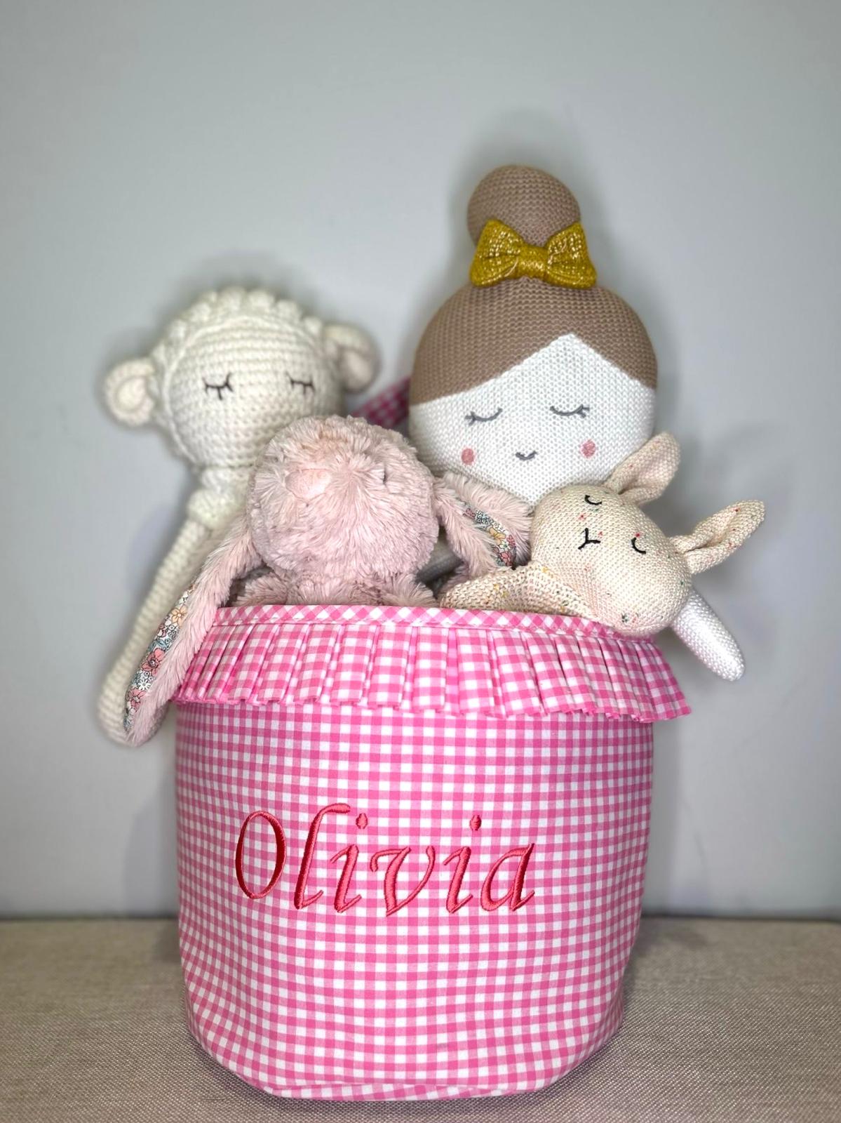 Personalised Embroidered Checkered Bag