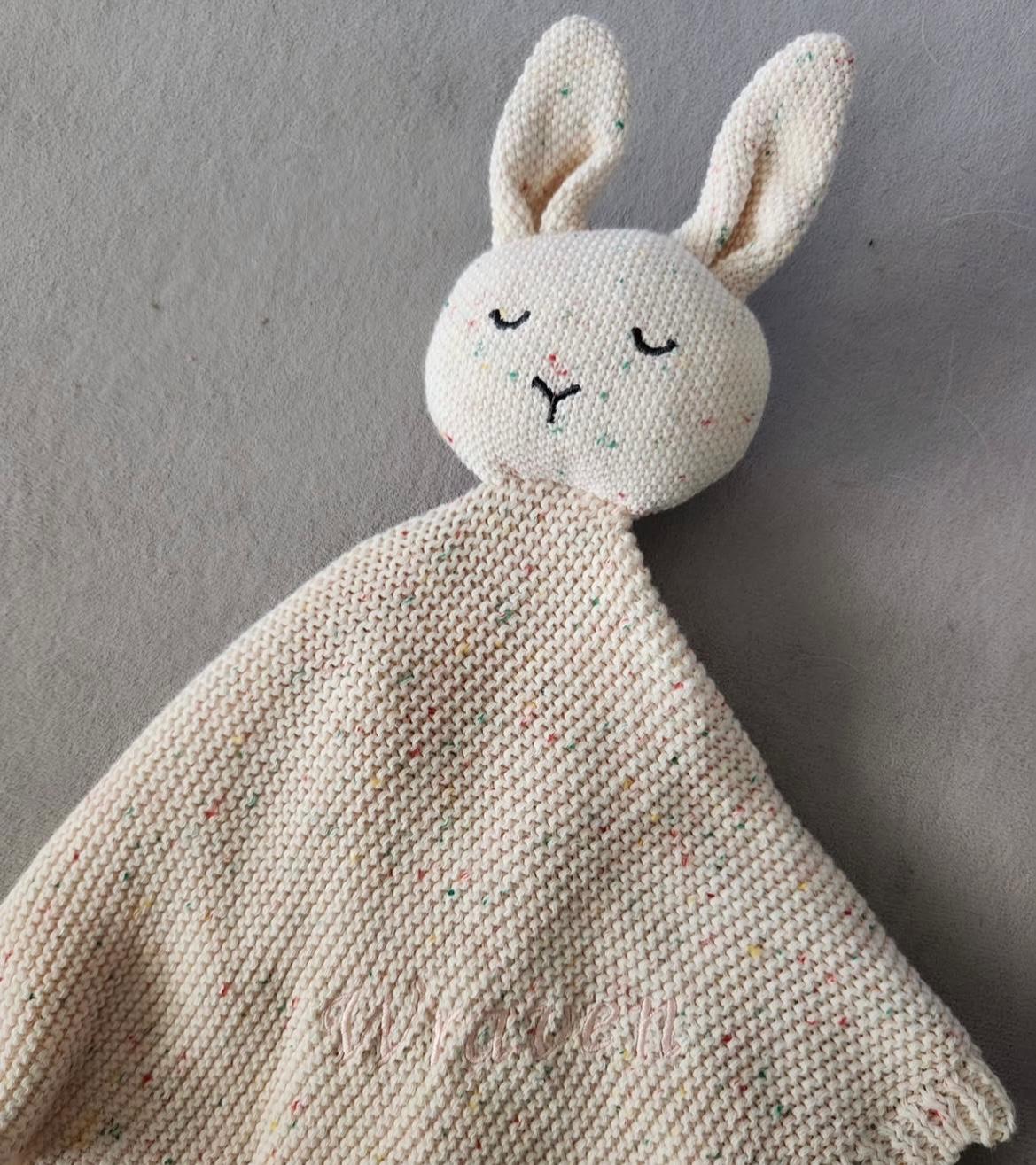 Personalised Embroidered Bunny Comforter