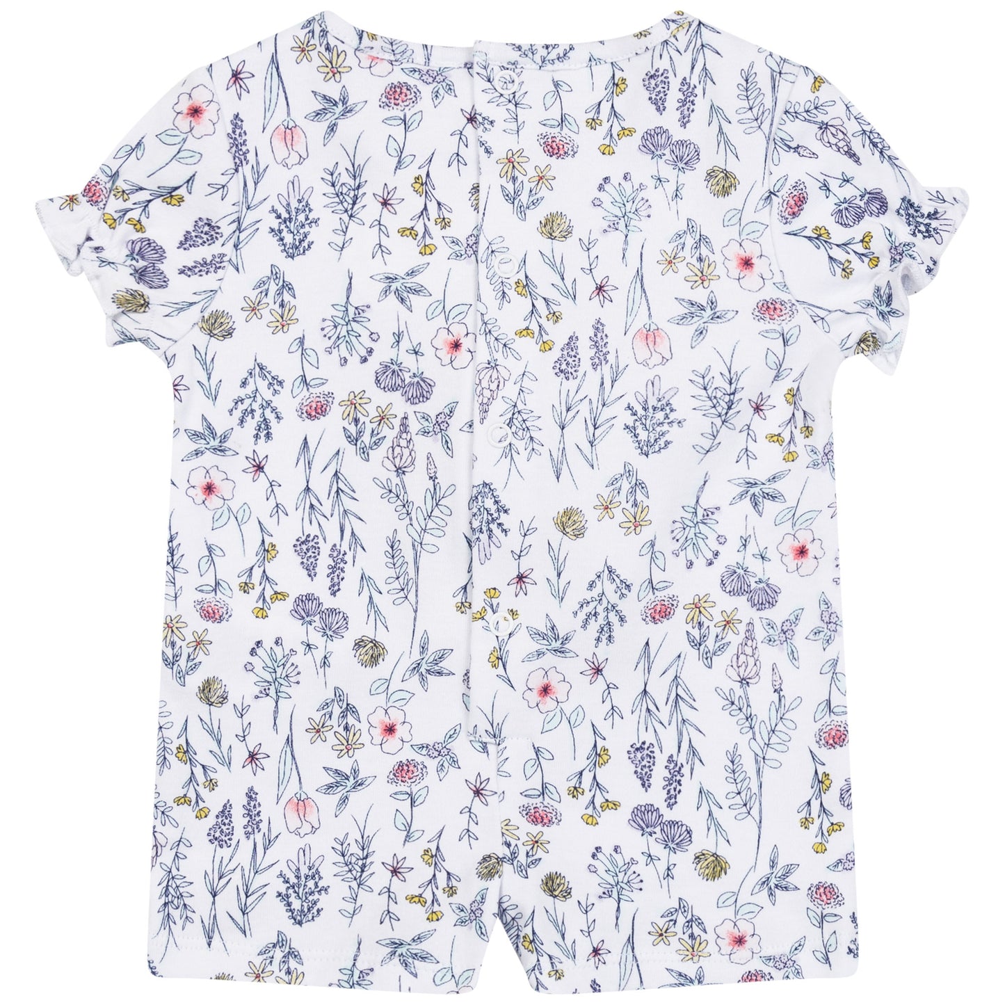 Spring floral print -Short sleeve all in one - Little Hero Kids