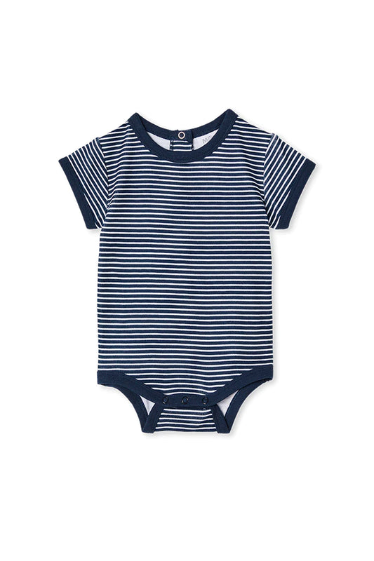 MILKY Navy Mini Stripe Bubbysuit - Little Hero Kids