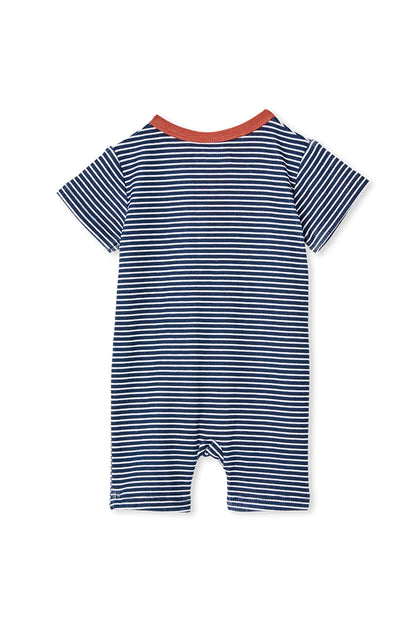 MILKY Navy Mini Stripe Romper - Little Hero Kids