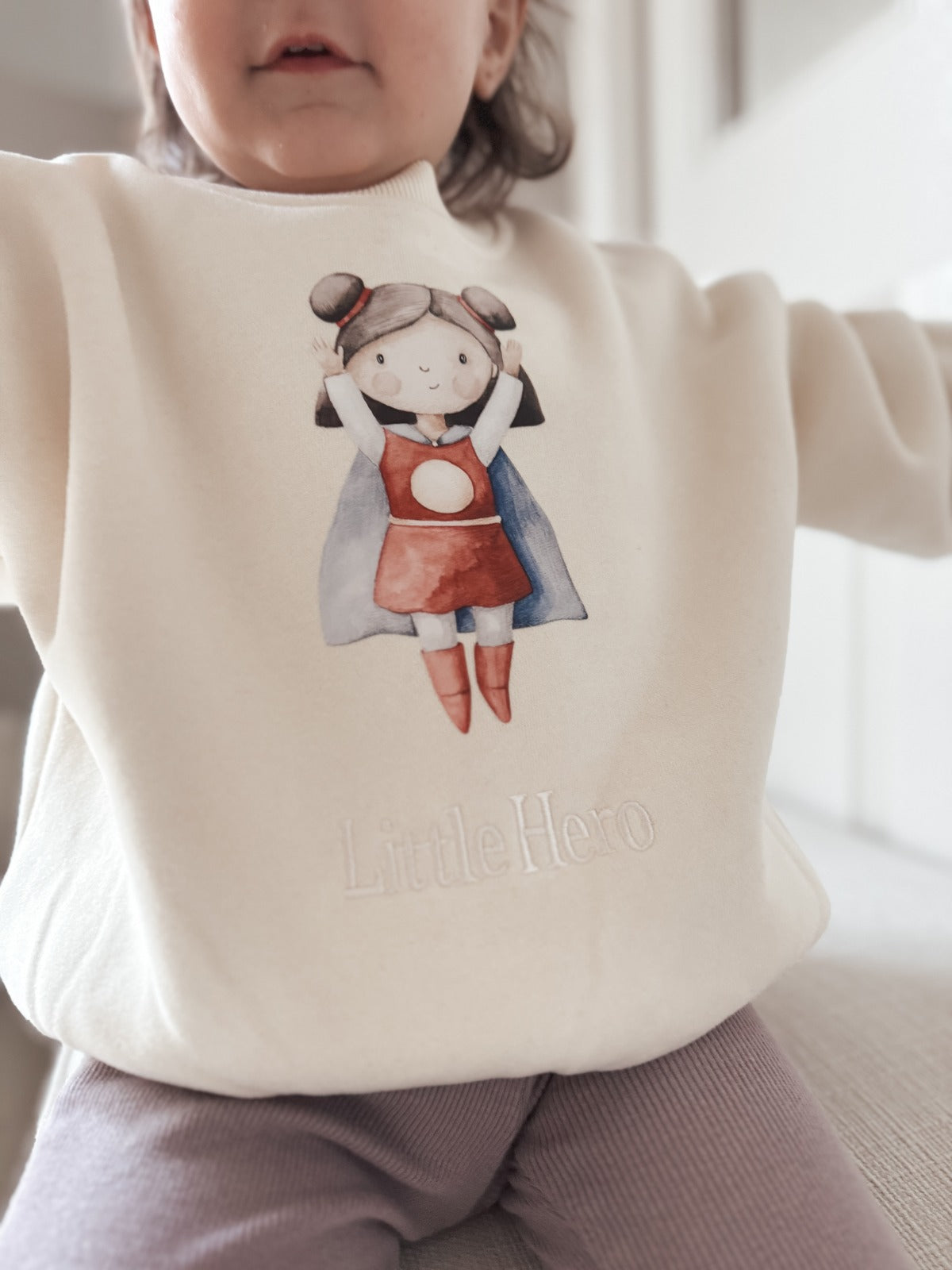 Little Hero Girl Crewneck Sweater