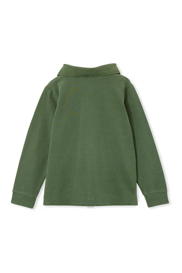 MILKY Olive Pique Polo - Little Hero Kids