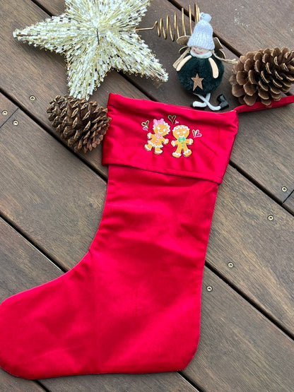 Personalized Embroidered Velvet Christmas Sock