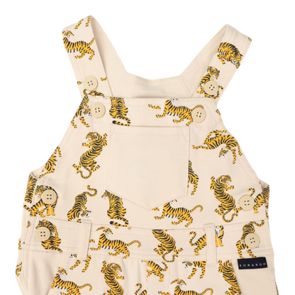 Korango - Tiger Print Cotton Overall Tapioca