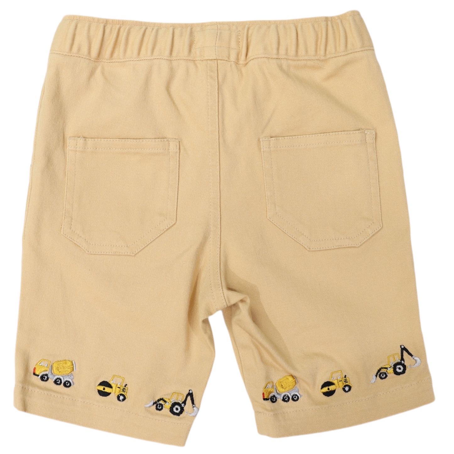 Korango - Truck and Diggers Embroidered Twill Short Sand