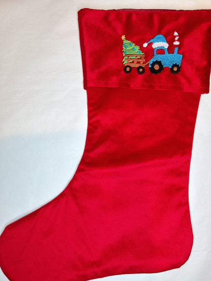 Personalized Embroidered Velvet Christmas Sock