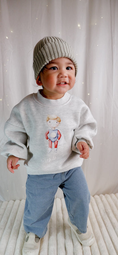 Little Hero Boy Crewneck Sweater