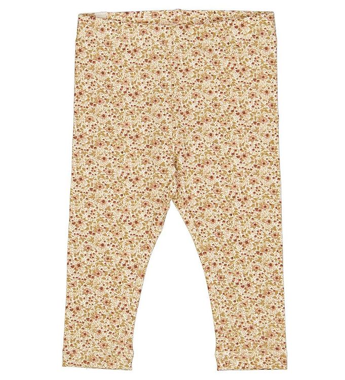 Wheat - Jersey Leggings - Eggshell Flowers - Little Hero Kids