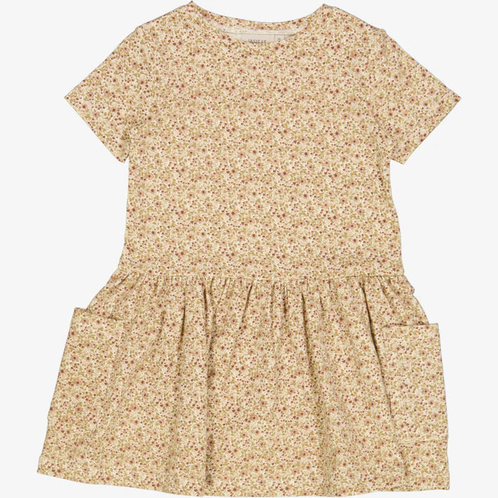 Wheat - Jersey Dress Birthe - Eggshell Flowers - Little Hero Kids