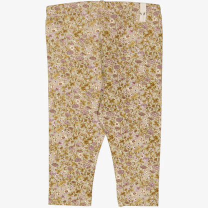 Wheat - Jersey Leggings- Fossil flowers - Little Hero Kids