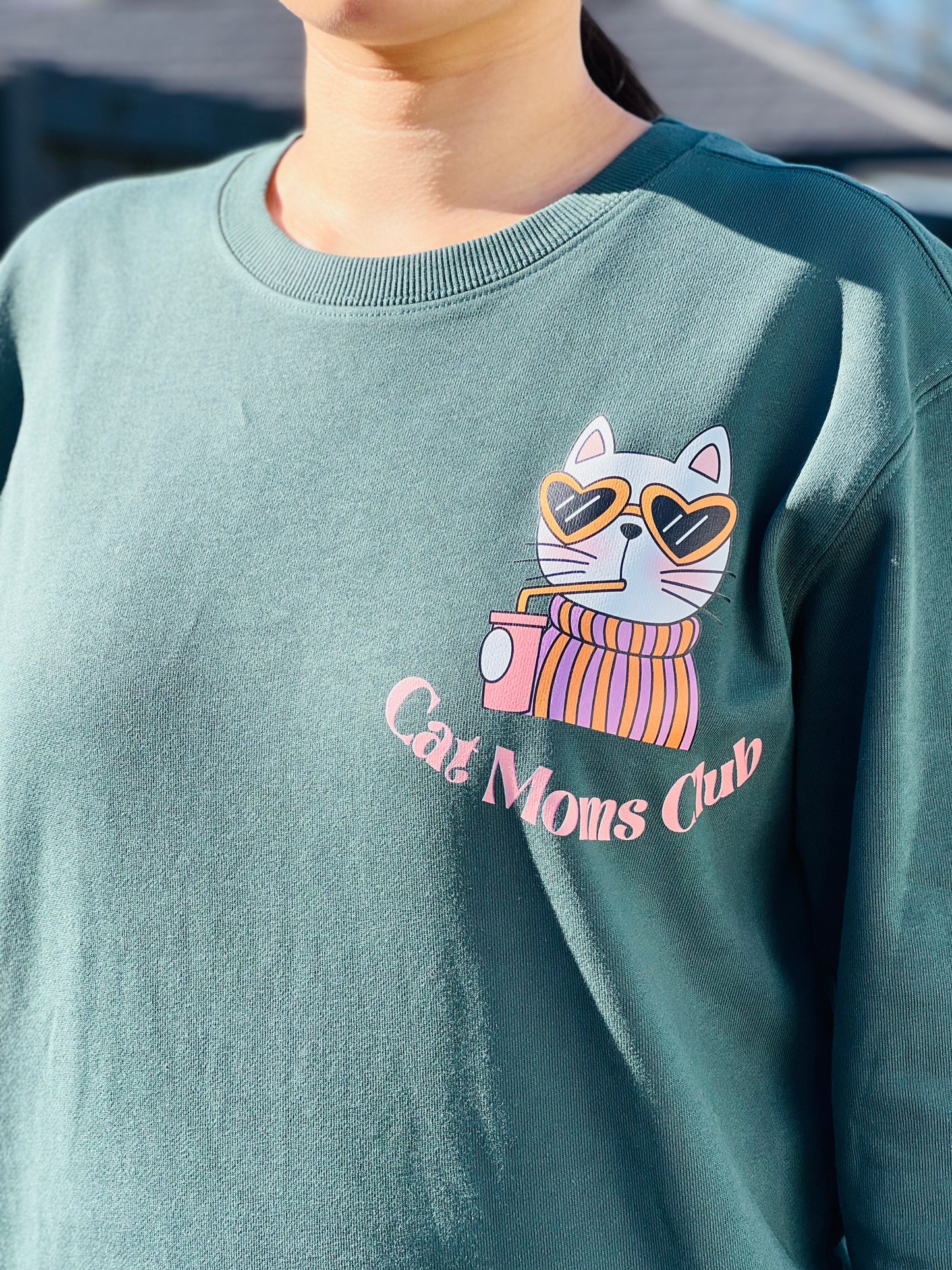 Cat Moms Club Crewneck Sweater by Little Hero Kids