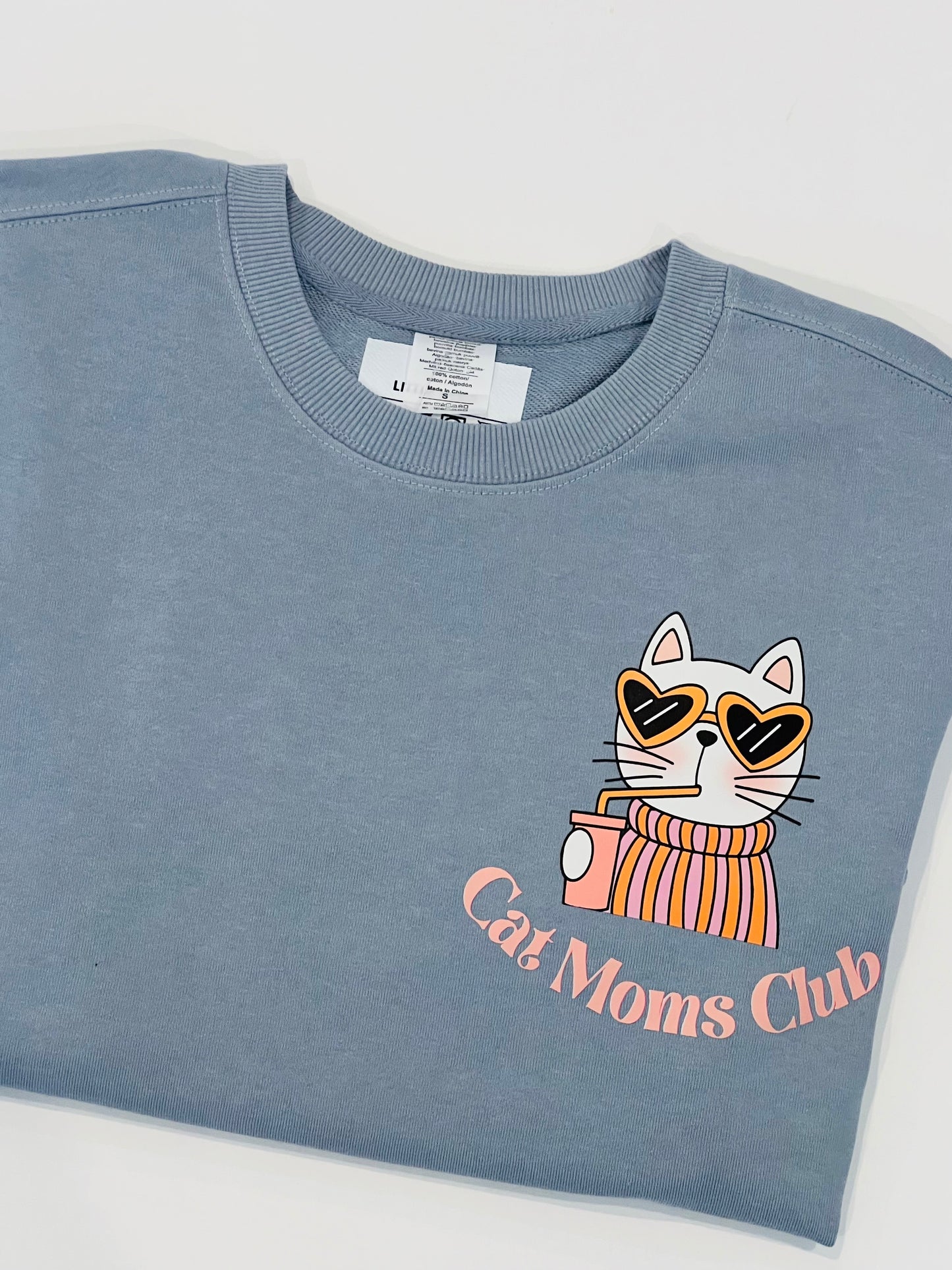 Cat Moms Club Crewneck Sweater by Little Hero Kids