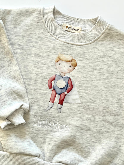 Little Hero Boy Crewneck Sweater