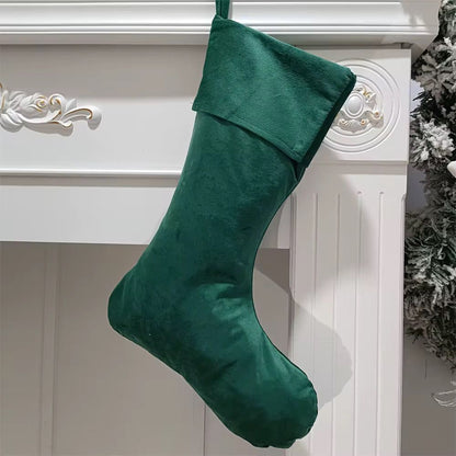 Personalised Embroidered Velvet Christmas Sock