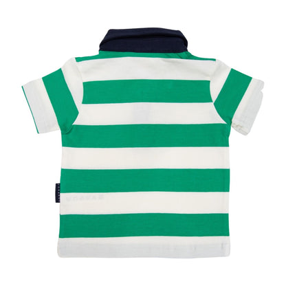 Bold Stripe Polo - Green - Little Hero Kids