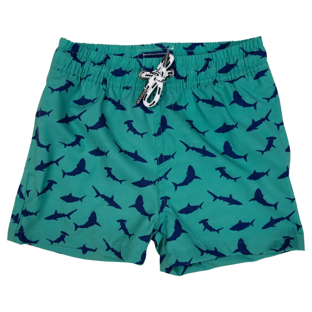 Korango Green Shark Boardies - Little Hero Kids