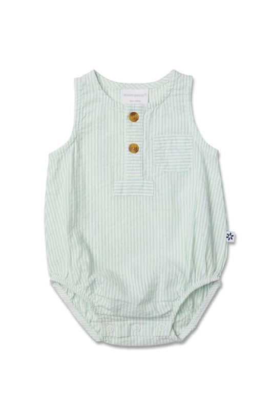 Green Striped Romper - Little Hero Kids