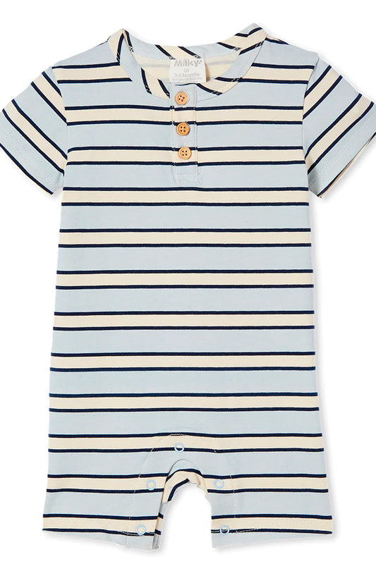 Blue Stripe Romper - Little Hero Kids