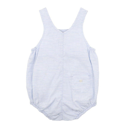 Pale Blue Buttonfront Romper - Little Hero Kids