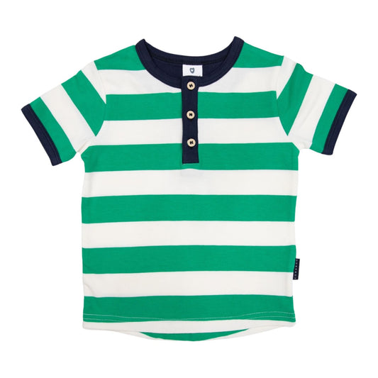 Bold Stripe Tee - Green - Little Hero Kids