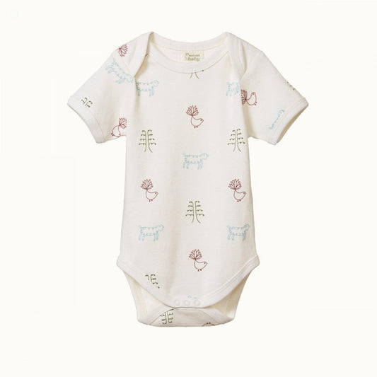 Nature Print Short sleeve Bodysuit - Little Hero Kids