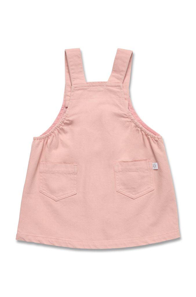 Pink Denim Pinafore - Little Hero Kids