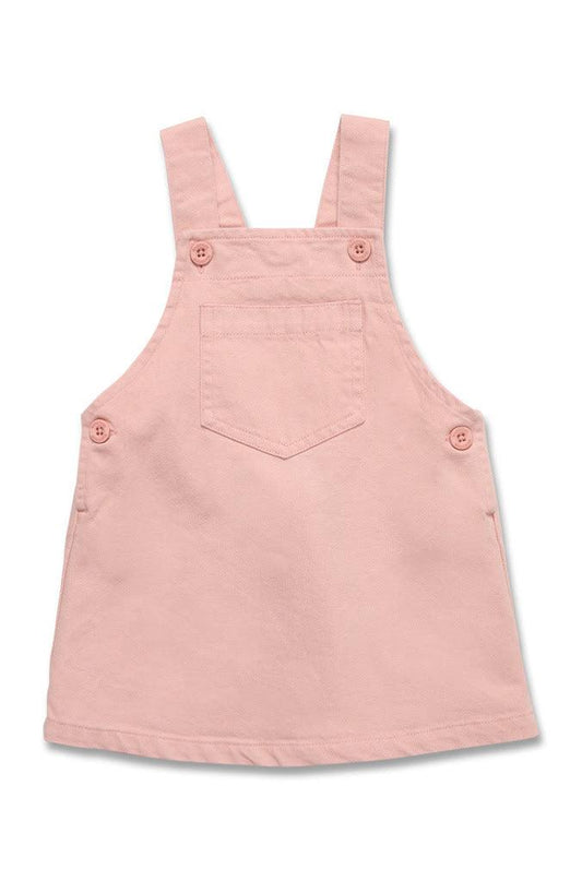 Pink Denim Pinafore - Little Hero Kids